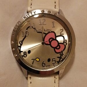 Hello Kitty Silver and Pink Dial Watch